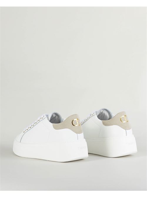 Leather sneakers with contrasting detail Twinset TWIN SET | Sneakers | TCT09411560